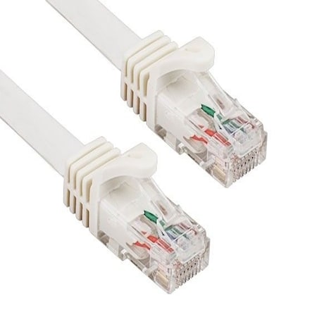 Sanoxy 50ft Cat6a 600 MHz UTP Snagless Ethernet Network Patch Cable, White SNX-CBL-LDR-C6110-8050