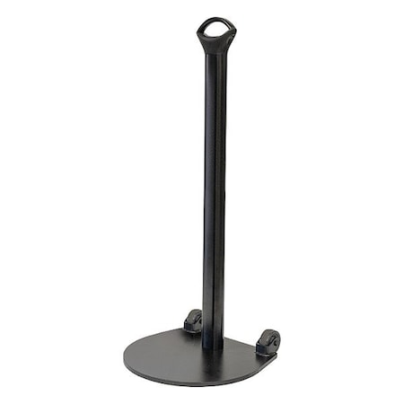Modus Belt Barrier Post, Black, Aluminum, Wheeled ZP+AttachStand