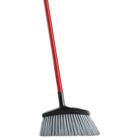 Libman Rough Surface Angle Broom, Bristle made of recycled PET polymers, 53 in L, Steel handle 1102