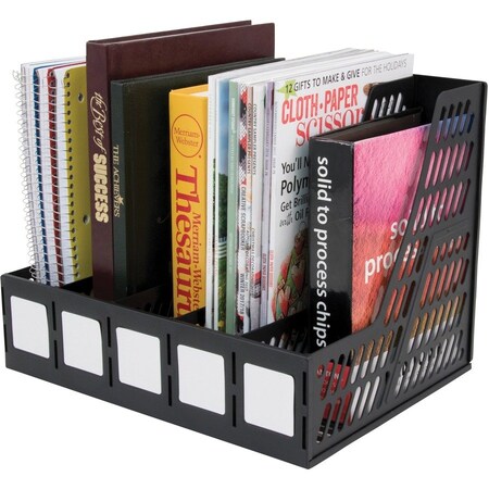 Advantus 5compartment MagazineLiterature File, Black AVT34092