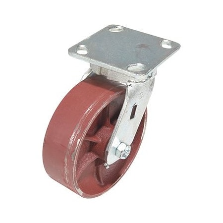 Vestil Cast Iron/Steel Swivel Caster 6 In. Diameter x 2 In. Width 2000 Lb. Capacity Maroon CST-VE-6X2DS-S