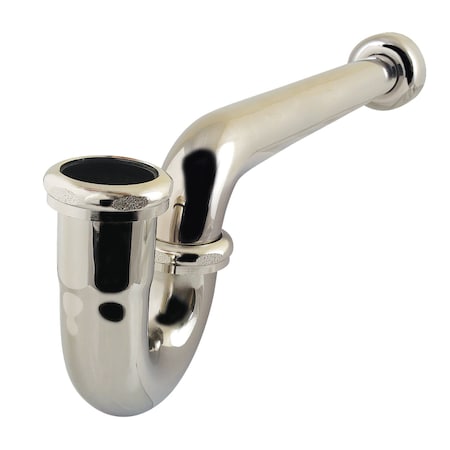Kingston Brass 1-1/2 in. P-Trap with Box Flange, 13-1/16 in. Length, 18 Gauge, Polished Nickel CC4126