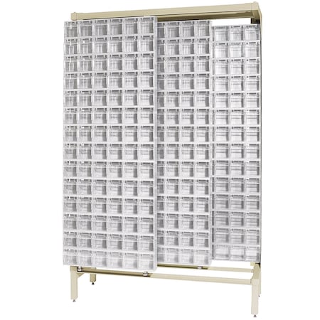 Quantum Storage Systems FREE STANDING SLIDER W/56 WHITE TILT BINS QS-306-56WT