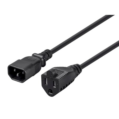 Monoprice Desktop Computer Power Cord - IEC 60320 C14 to NEMA 5-15R_ 18AWG_ 10A_ 40058