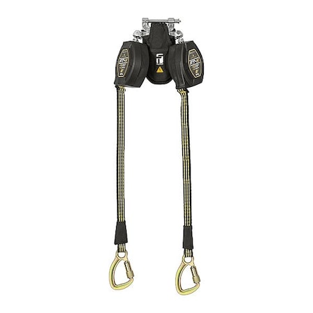 Falltech EdgeCore(TM) Self-Retracting Lifeline, Quick-Connect, Aluminum, 2 Leg(s), 420 lb Weight Capacity 84008TP8