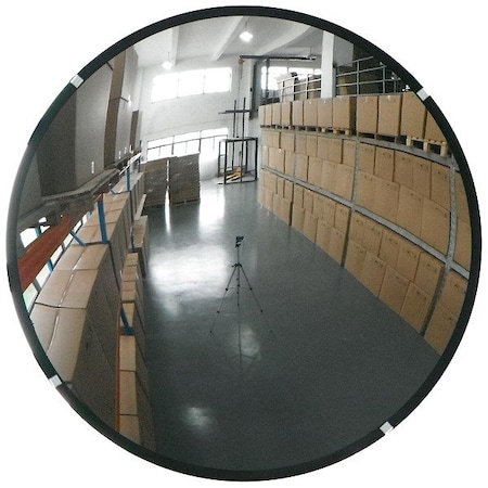 Fred Silver Convex Security Mirror, Acrylic, 26 in, Galvanized Steel, Round, 180 Degrees Viewing Angle PLXR-M-26