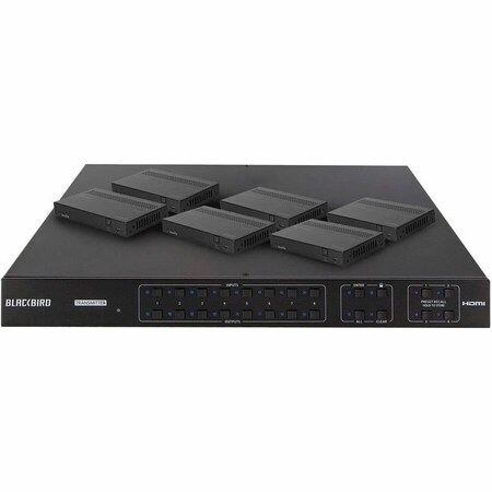 Monoprice Blackbird 4K HDMI Matrix 8x8 HDBaseT HDR 18G 4K at 60Hz YCbCr 4:4:4 HDCP 2.2 EDID 39670
