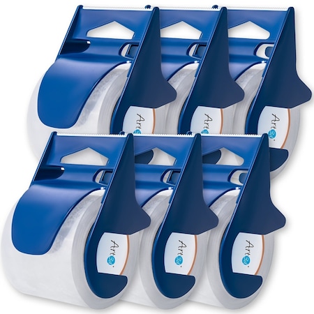 Wrightmaster 1.88 in. x 30 yds. Heavy Duty Shipping Packaging Tape with Dispenser (6-Pack), 6PK ZR-11604NA06