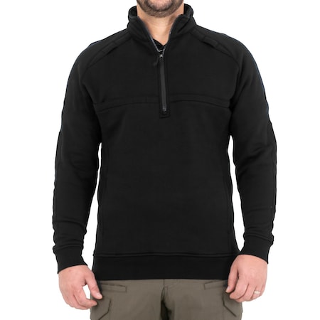 First Tactical COTTON JOB SHIRT QUARTER ZIP, 20% Polyester, 80% Cotton, 5 Pocket(s), Black, 4XL 118507