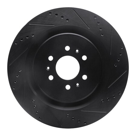 Dynamic Friction Co DFC Brake Rotor - Drilled and Slotted - Black 633-46016R