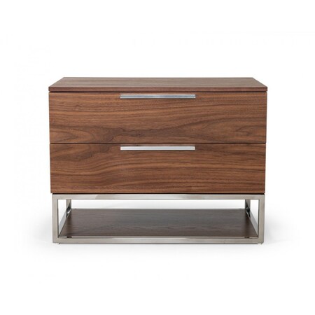 Homeroots 22" Wood Two Drawer Nightstand 473030