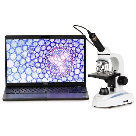 Amscope M149 Student Kids Metal Frame Glass Optics Biological Moncluar Compound Microscope 40X-1000X w/1MP M149C-E1