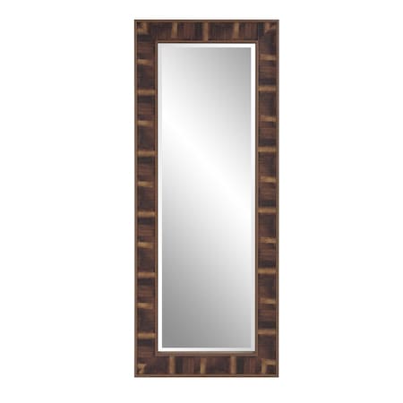 Homeroots 60" Brown Framed Full Length Hanging Mirror 401214