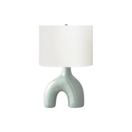 Monarch Specialties Lighting, 25"h, Table Lamp, Green Ceramic, Ivory / Cream Shade, Contemporary, Modern I 9664