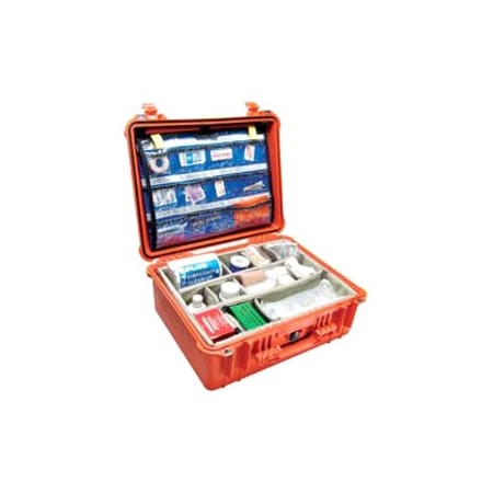 Pelican Protector Case, Polypropylene, Black, Lid Organizer and EMS Divider Set 1550-005-110