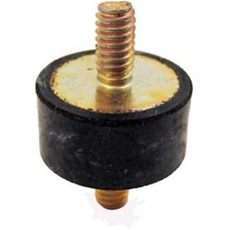 J.W. Winco Vibration Mount, 2 Threaded Studs, 2 in. Dia., 0.75 in., 0.38-16 in. Thread - Black B831532