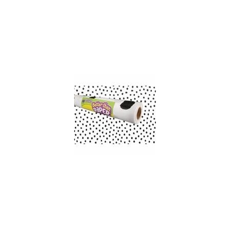 Teacher Created Resources Better Than Paper Board Roll - Bulletin Board, Classroom - 48in Width x 12 ft Length - Black Dots 77460