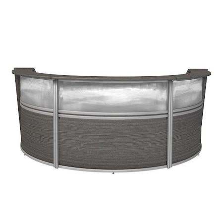 Regency Reception Desk, Steel Frame, 143 1/2 in W 77313GY