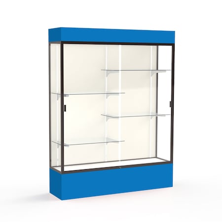 Ghent Lighted Floor Display Case 60x80x16, Plaque, Bronze 3175PB-BZ-RY