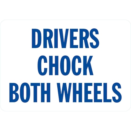 Lyle Drivers Chock Both Wheels, 10x7, Non-Reflective, White G-1796-ND_10x7