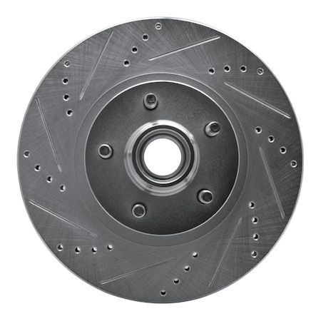 Dynamic Friction Co DFC Brake Rotor - Drilled and Slotted - Silver 631-54172L