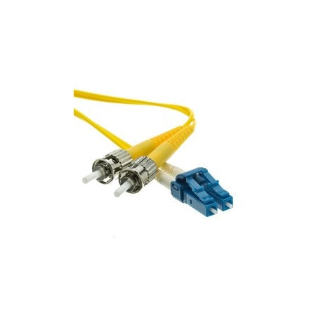 Cable Wholesale LC/UPC to ST/UPC OS2 Duplex 2.0mm Fiber Optic Patch Cord, OFNR / LSZH, Singlemode 9/125, LCST-01220