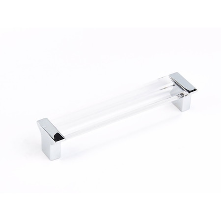 Schaub 5-1/16in Center to Center Positano Clear Cabinet Pull Polished Chrome Finish 316-26-CL