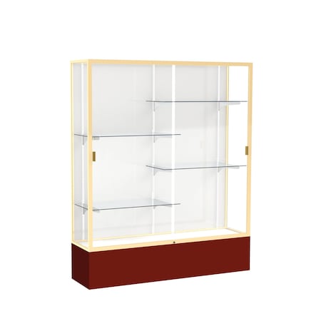 Ghent Spirit Floor Display Case 60x72x16, White, Champange 375WB-GD-MN