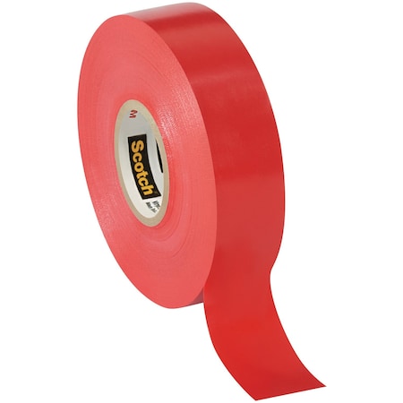 Scotch 3/4in x 66ft Red (10 Pack) Vinyl Color Coding Electrical Tape 35, 10PK T96403510PKR