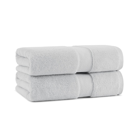 Egyptian Cotton Bath Towel 30x54 Light Grey - Pack of 2, 2PK