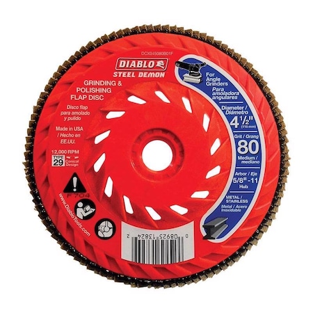 Diablo 4-1/2in. Steel Demon Flap Disc for Metal with Speed Hub DCX045080B01F