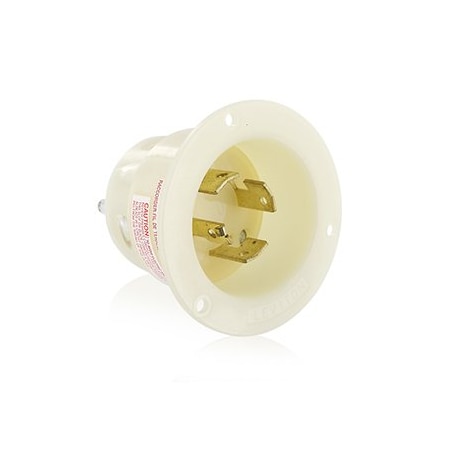 Leviton Industrial Grade Flanged Inlet 20/10 Amp 7408-GC