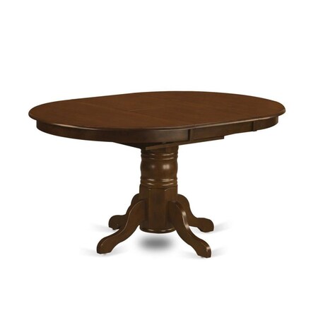 East West Furniture 42 x 60 in. Kenley Oval Single Pedestal Oval Dining Table with 18 in. Butterfly Leaf KET-ESP-TP