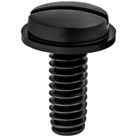 Auveco Black Nylon License Plate Screw 1/4in-20 x 5/8, 50PK 18485