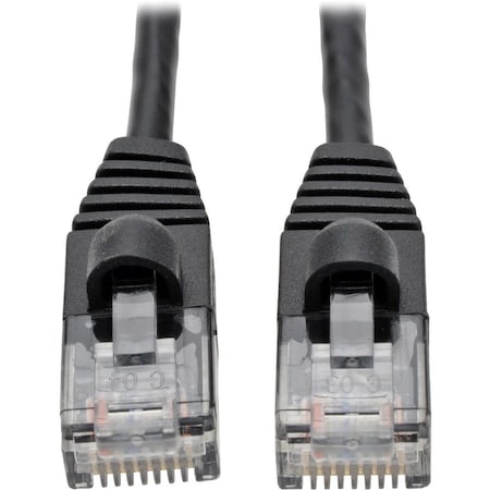 Eaton Tripp Lite Series Cat6a 10G Snagless Molded Slim UTP Ethernet Cable RJ45 M/M, Black, 6 ft. N261-S06-BK