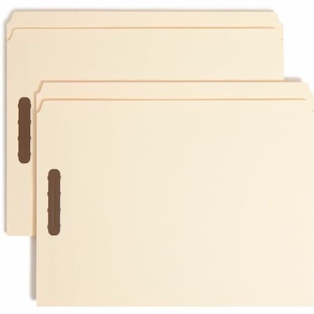 Smead TOP TAB 2-FASTENER FOLDERS, STRAIGHT TAB, LETTER SIZE, 11 PT. MANILA, 50PK 14513