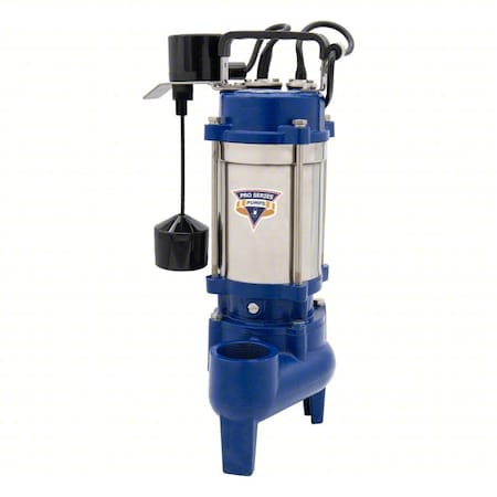 Pro Series Pumps SewageEjectorPump, 10ft, 0.4hp, 115VAC EBIS40V