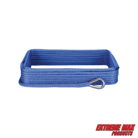 Extreme Max 3006.2051 BoatTector Solid Braid MFP Anchor Line with Thimble - 3/8" x 50', Royal Blue 3006.2051