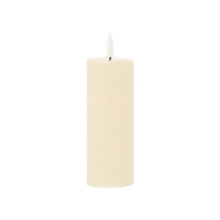 Homeroots Set of Four Ivory Flameless Pillar Candles, 4PK 633833