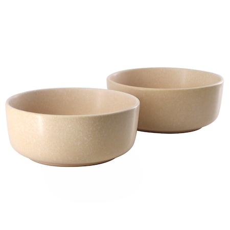 Soho Lounge Bryant Park 2 Piece 6 Inch Stoneware Cereal Bowl Set in Beige 750123482M