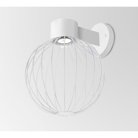 Besa Lighting Besa, Sultana Globe Wall Sconce, White Finish, 1x4W LED SULTANA-G-WALL-LED-WH