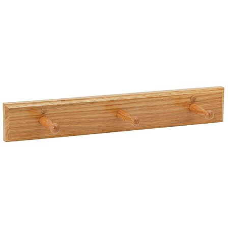 Home Impressions Sierra Triple Hook Solid Oak Robe Hook B52301