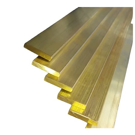 Southern Copper C360 Free-Machining Brass Rectangle Bar 0.375 in Thickness 4.0 in Width 48 in Length C360REC375-4-48