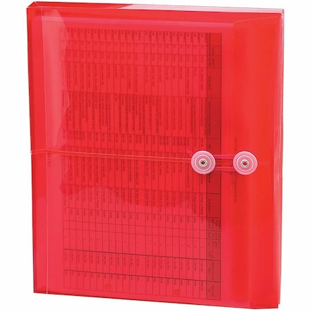 Smead Ultracolor Expandable Poly String Tie Envelopes, Side Load, 8-1/2"W x 11"H, Red, 5/Pack 89527