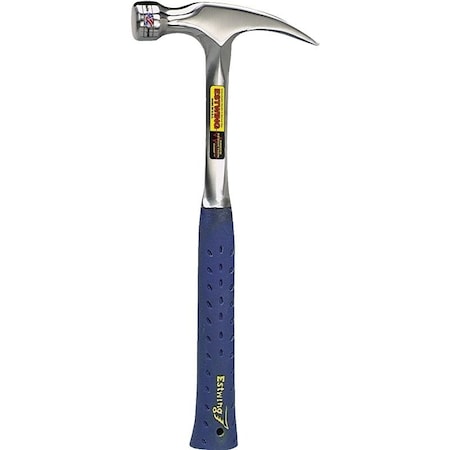 Estwing Nail Hammer, 12 oz Head, Rip Claw, Smooth Head, Steel Head, 10-3/4 in OAL E3-12S