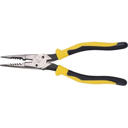 Klein Tools Pliers, All-Purpose Needle Nose, Spring Loaded, Cuts, Strips, 8.5-Inch J206-8C