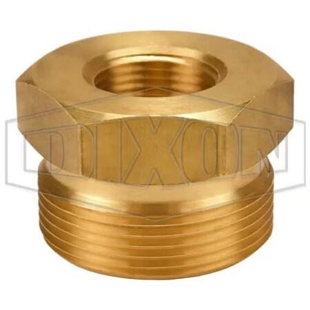 Dixon Boss Ground Joint Spud, 3/4 in, FNPT, Brass, Domestic BGB8