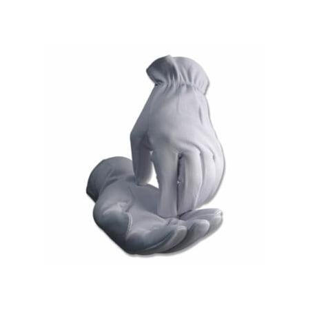 Caiman 1347 Goat Grain Unlined Drivers Gloves, X-Large, White, 6PK 607-1347-6