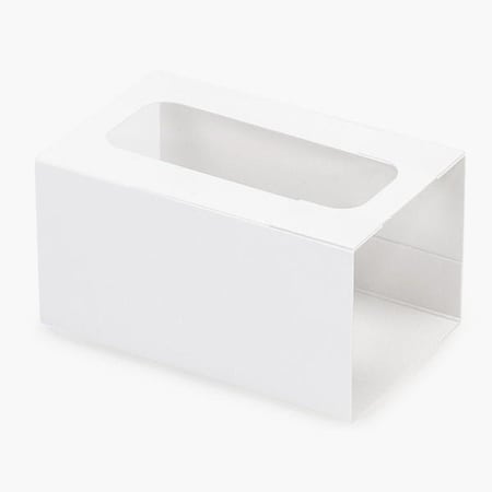 Nashville Wraps White Macaron and Cookie Sleeve with Window, 3.75x2.5x2, 50PK MCSMWH