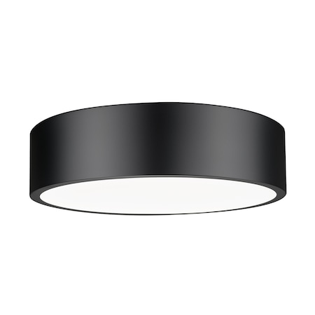 Z-Lite Coronado 1 Light Flush Mount, Matte Black, 16 In W 1017F16-MB-LED